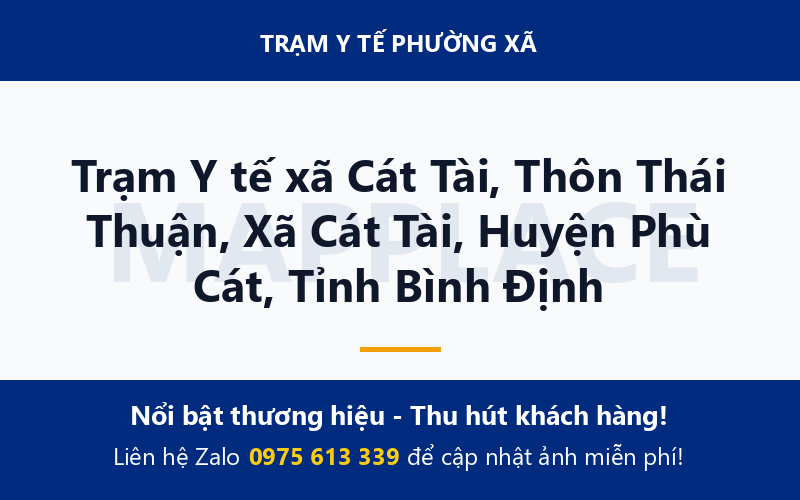 Trạm Y tế xã Cát Tài, Thôn Thái Thuận, Xã Cát Tài, Huyện Phù Cát, Tỉnh Bình Định