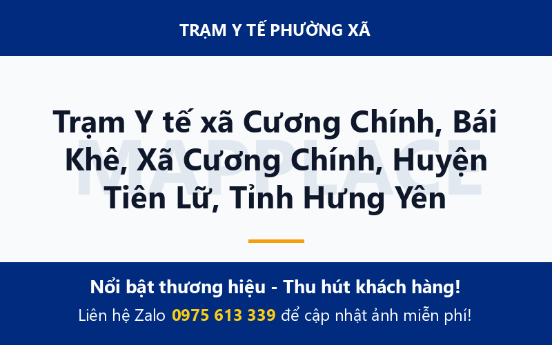 Trạm Y tế xã Cương Chính, Bái Khê, Xã Cương Chính, Huyện Tiên Lữ, Tỉnh Hưng Yên