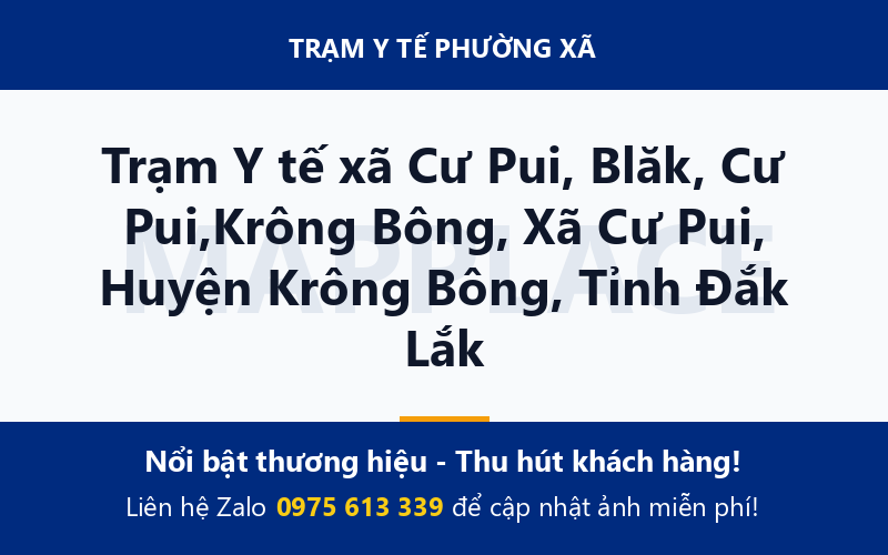 Trạm Y tế xã Cư Pui, Blăk, Cư Pui,Krông Bông, Xã Cư Pui, Huyện Krông Bông, Tỉnh Đắk Lắk