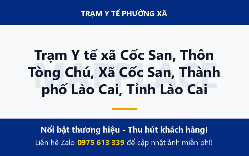 Trạm Y tế xã Cốc San, Thôn Tòng Chú, Xã Cốc San, Thành phố Lào Cai, Tỉnh Lào Cai