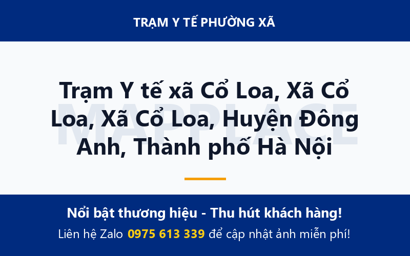 Trạm Y tế xã Cổ Loa, Xã Cổ Loa, Xã Cổ Loa, Huyện Đông Anh, Thành phố Hà Nội