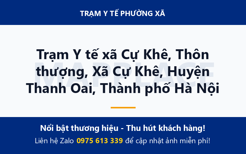 Trạm Y tế xã Cự Khê, Thôn thượng, Xã Cự Khê, Huyện Thanh Oai, Thành phố Hà Nội