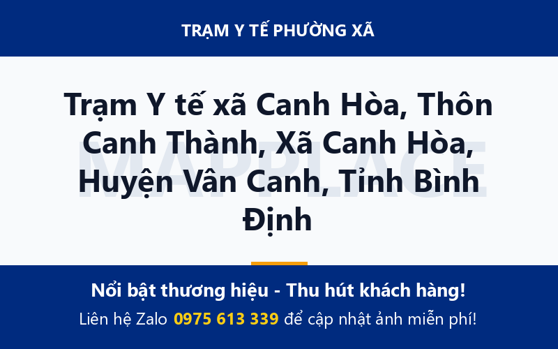 Trạm Y tế xã Canh Hòa, Thôn Canh Thành, Xã Canh Hòa, Huyện Vân Canh, Tỉnh Bình Định