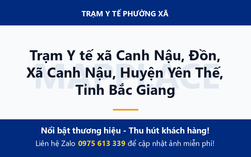 Trạm Y tế xã Canh Nậu, Đồn, Xã Canh Nậu, Huyện Yên Thế, Tỉnh Bắc Giang