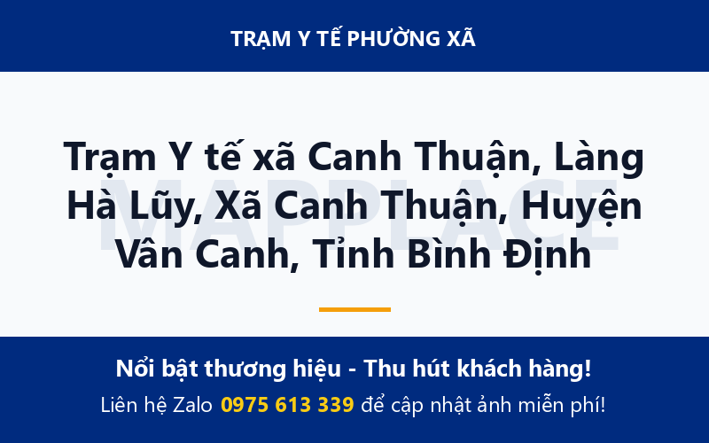 Trạm Y tế xã Canh Thuận, Làng Hà Lũy, Xã Canh Thuận, Huyện Vân Canh, Tỉnh Bình Định
