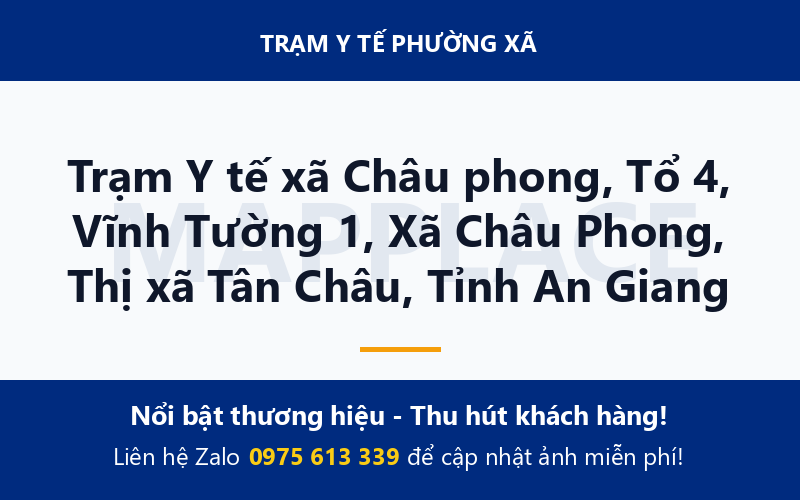 Trạm Y tế xã Châu phong, Tổ 4, Vĩnh Tường 1, Xã Châu Phong, Thị xã Tân Châu, Tỉnh An Giang
