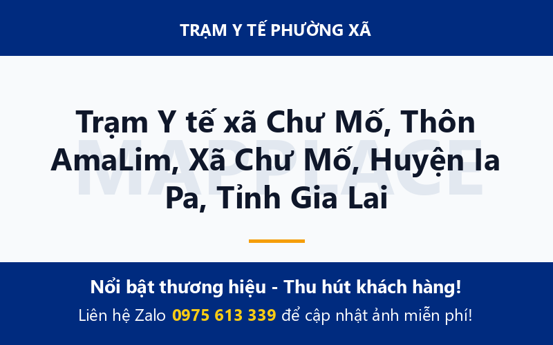 Trạm Y tế xã Chư Mố, Thôn AmaLim, Xã Chư Mố, Huyện Ia Pa, Tỉnh Gia Lai