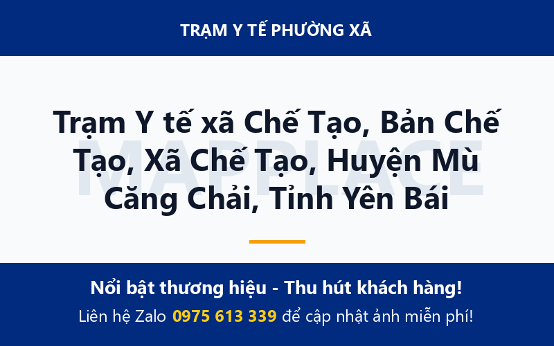Trạm Y tế xã Chế Tạo, Bản Chế Tạo, Xã Chế Tạo, Huyện Mù Căng Chải, Tỉnh Yên Bái