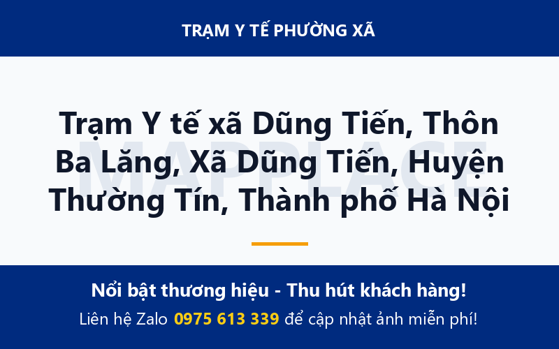 Trạm Y tế xã Dũng Tiến, Thôn Ba Lăng, Xã Dũng Tiến, Huyện Thường Tín, Thành phố Hà Nội