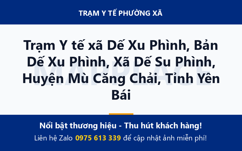 Trạm Y tế xã Dế Xu Phình, Bản Dế Xu Phình, Xã Dế Su Phình, Huyện Mù Căng Chải, Tỉnh Yên Bái