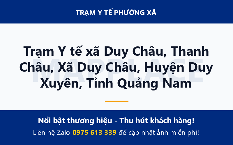 Trạm Y tế xã Duy Châu, Thanh Châu, Xã Duy Châu, Huyện Duy Xuyên, Tỉnh Quảng Nam