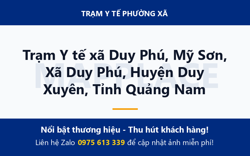 Trạm Y tế xã Duy Phú, Mỹ Sơn, Xã Duy Phú, Huyện Duy Xuyên, Tỉnh Quảng Nam
