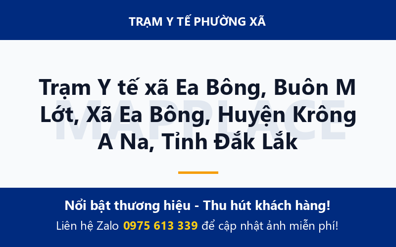 Trạm Y tế xã Ea Bông, Buôn M Lớt, Xã Ea Bông, Huyện Krông A Na, Tỉnh Đắk Lắk