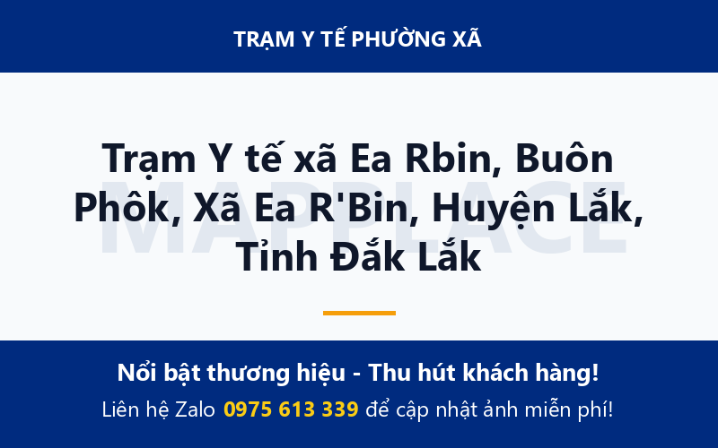 Trạm Y tế xã Ea Rbin, Buôn Phôk, Xã Ea R'Bin, Huyện Lắk, Tỉnh Đắk Lắk
