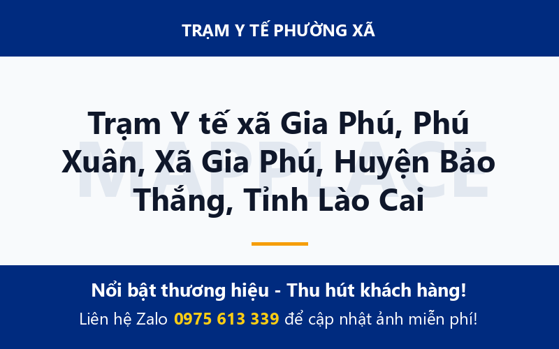 Trạm Y tế xã Gia Phú, Phú Xuân, Xã Gia Phú, Huyện Bảo Thắng, Tỉnh Lào Cai