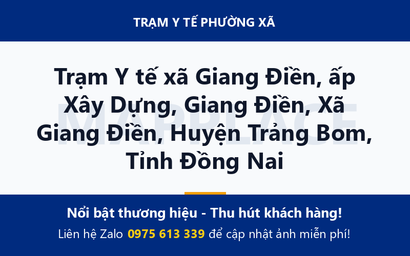 Trạm Y tế xã Giang Điền, ấp Xây Dựng, Giang Điền, Xã Giang Điền, Huyện Trảng Bom, Tỉnh Đồng Nai