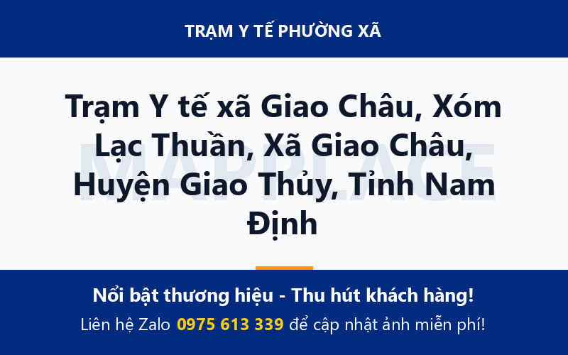 Trạm Y tế xã Giao Châu, Xóm Lạc Thuần, Xã Giao Châu, Huyện Giao Thủy, Tỉnh Nam Định
