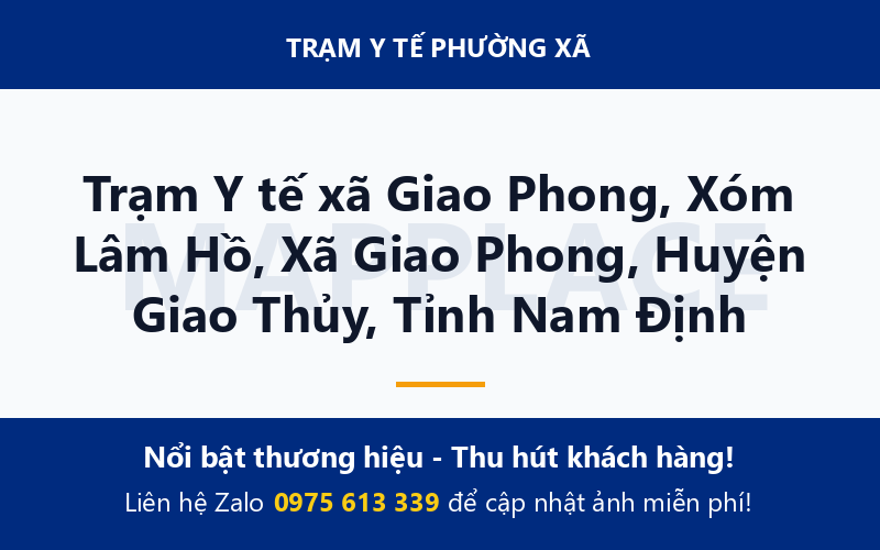 Trạm Y tế xã Giao Phong, Xóm Lâm Hồ, Xã Giao Phong, Huyện Giao Thủy, Tỉnh Nam Định