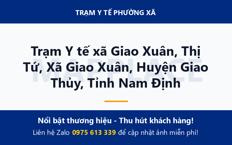 Trạm Y tế xã Giao Xuân, Thị Tứ, Xã Giao Xuân, Huyện Giao Thủy, Tỉnh Nam Định