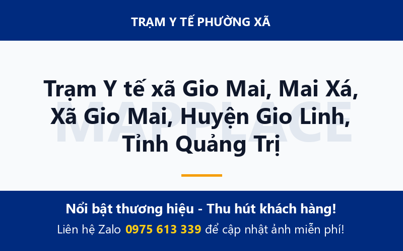 Trạm Y tế xã Gio Mai, Mai Xá, Xã Gio Mai, Huyện Gio Linh, Tỉnh Quảng Trị