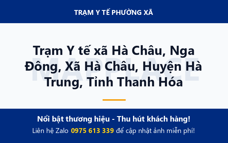 Trạm Y tế xã Hà Châu, Nga Đông, Xã Hà Châu, Huyện Hà Trung, Tỉnh Thanh Hóa