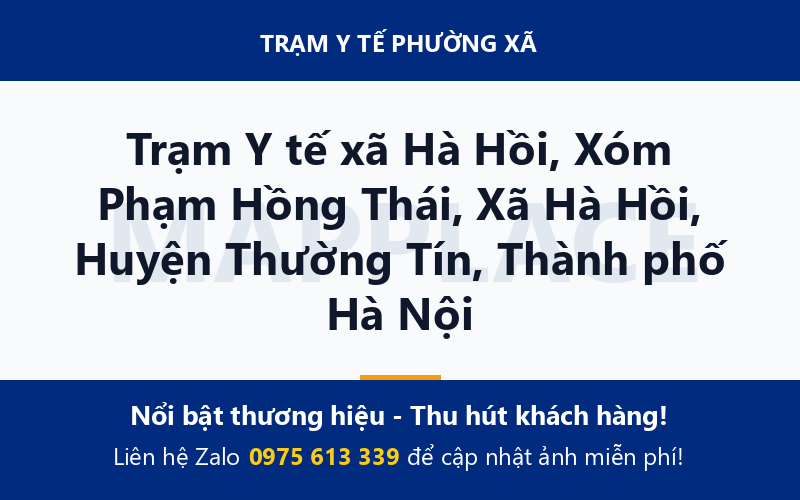 Trạm Y tế xã Hà Hồi, Xóm Phạm Hồng Thái, Xã Hà Hồi, Huyện Thường Tín, Thành phố Hà Nội