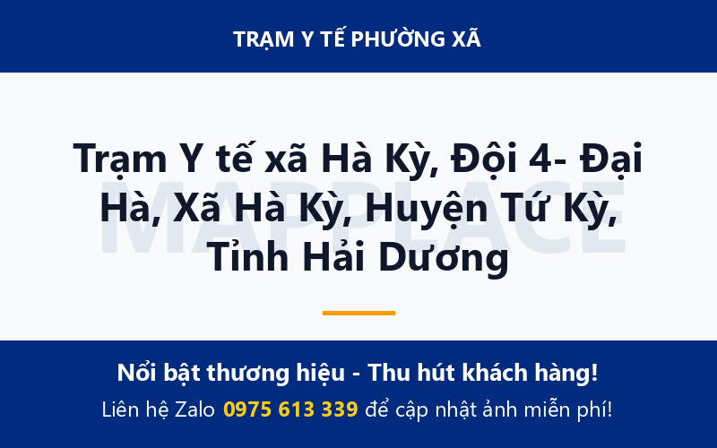 Trạm Y tế xã Hà Kỳ, Đội 4- Đại Hà, Xã Hà Kỳ, Huyện Tứ Kỳ, Tỉnh Hải Dương
