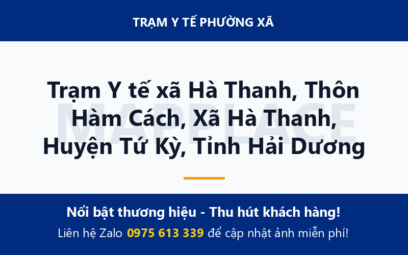 Trạm Y tế xã Hà Thanh, Thôn Hàm Cách, Xã Hà Thanh, Huyện Tứ Kỳ, Tỉnh Hải Dương