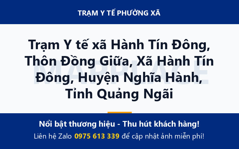 Trạm Y tế xã Hành Tín Đông, Thôn Đồng Giữa, Xã Hành Tín Đông, Huyện Nghĩa Hành, Tỉnh Quảng Ngãi