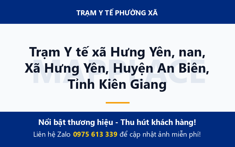 Trạm Y tế xã Hưng Yên, nan, Xã Hưng Yên, Huyện An Biên, Tỉnh Kiên Giang