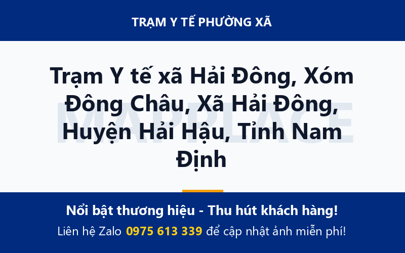 Trạm Y tế xã Hải Đông, Xóm Đông Châu, Xã Hải Đông, Huyện Hải Hậu, Tỉnh Nam Định
