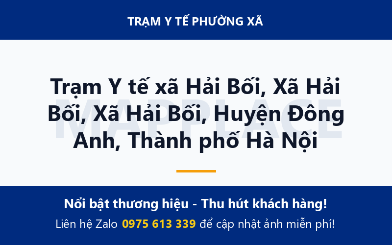Trạm Y tế xã Hải Bối, Xã Hải Bối, Xã Hải Bối, Huyện Đông Anh, Thành phố Hà Nội