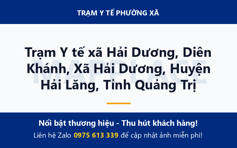 Trạm Y tế xã Hải Dương, Diên Khánh, Xã Hải Dương, Huyện Hải Lăng, Tỉnh Quảng Trị