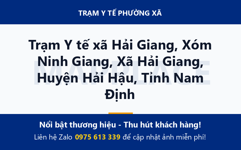 Trạm Y tế xã Hải Giang, Xóm Ninh Giang, Xã Hải Giang, Huyện Hải Hậu, Tỉnh Nam Định