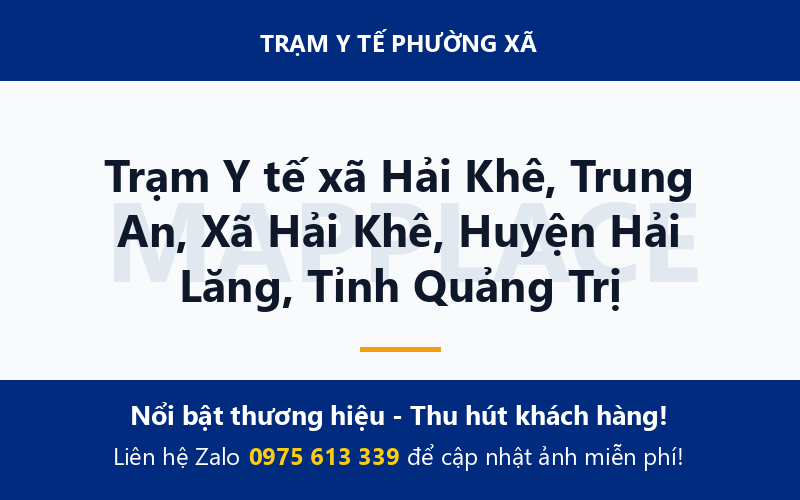 Trạm Y tế xã Hải Khê, Trung An, Xã Hải Khê, Huyện Hải Lăng, Tỉnh Quảng Trị