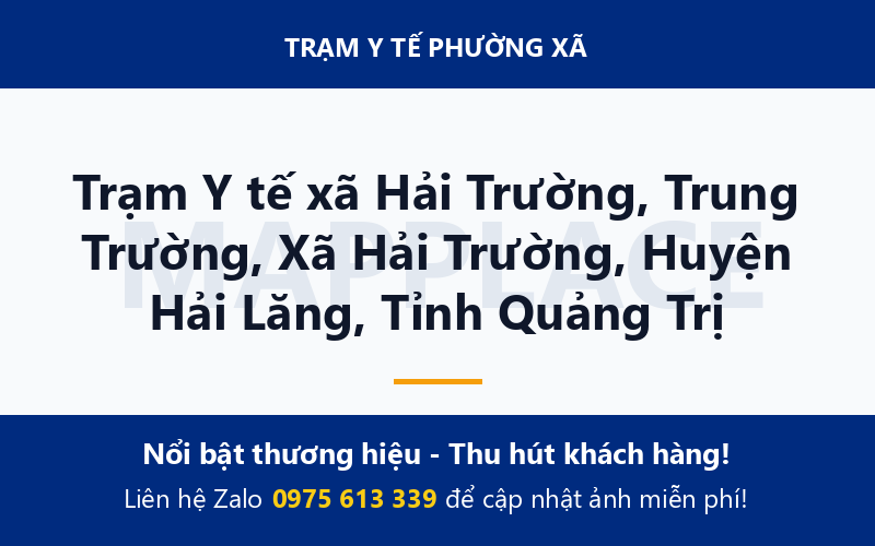 Trạm Y tế xã Hải Trường, Trung Trường, Xã Hải Trường, Huyện Hải Lăng, Tỉnh Quảng Trị