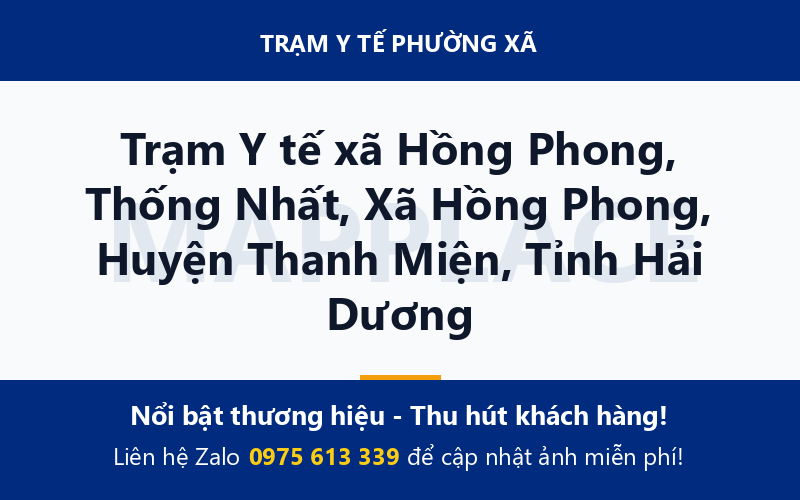 Trạm Y tế xã Hồng Phong, Thống Nhất, Xã Hồng Phong, Huyện Thanh Miện, Tỉnh Hải Dương