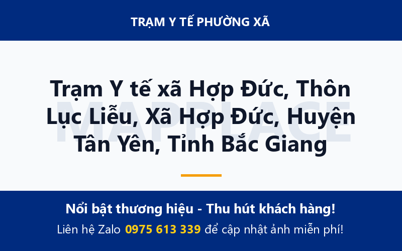 Trạm Y tế xã Hợp Đức, Thôn Lục Liễu, Xã Hợp Đức, Huyện Tân Yên, Tỉnh Bắc Giang