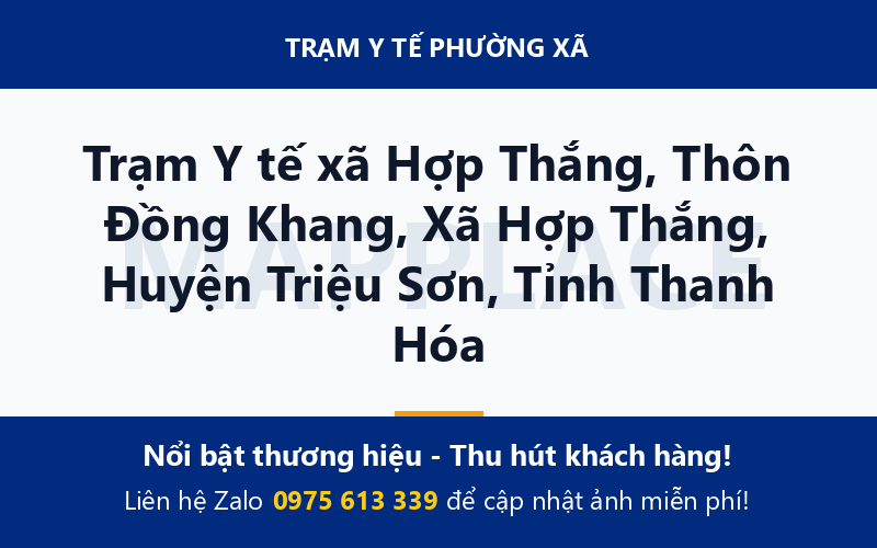 Trạm Y tế xã Hợp Thắng, Thôn Đồng Khang, Xã Hợp Thắng, Huyện Triệu Sơn, Tỉnh Thanh Hóa