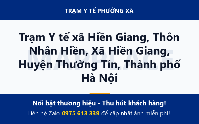 Trạm Y tế xã Hiền Giang, Thôn Nhân Hiền, Xã Hiền Giang, Huyện Thường Tín, Thành phố Hà Nội