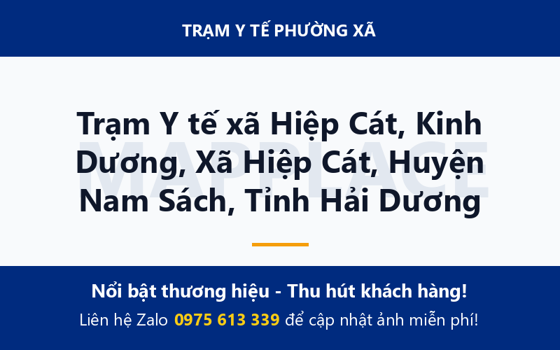 Trạm Y tế xã Hiệp Cát, Kinh Dương, Xã Hiệp Cát, Huyện Nam Sách, Tỉnh Hải Dương