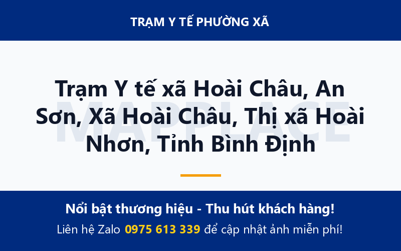 Trạm Y tế xã Hoài Châu, An Sơn, Xã Hoài Châu, Thị xã Hoài Nhơn, Tỉnh Bình Định