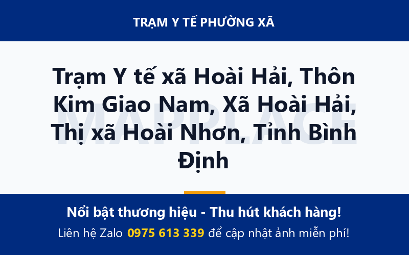 Trạm Y tế xã Hoài Hải, Thôn Kim Giao Nam, Xã Hoài Hải, Thị xã Hoài Nhơn, Tỉnh Bình Định