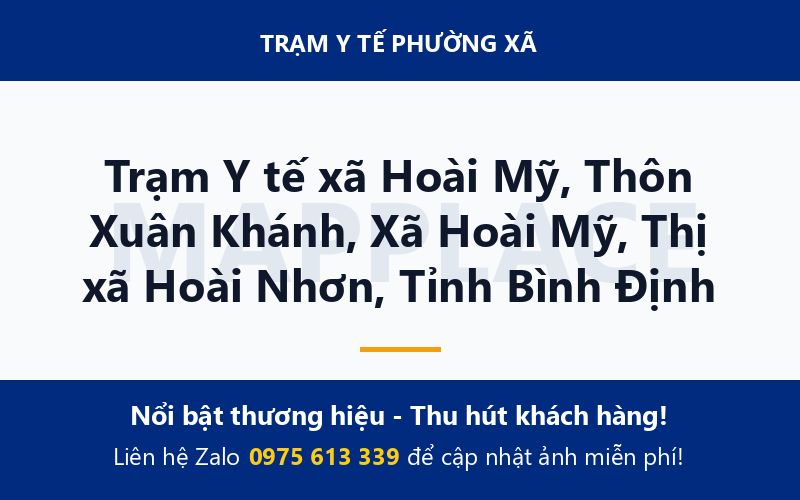 Trạm Y tế xã Hoài Mỹ, Thôn Xuân Khánh, Xã Hoài Mỹ, Thị xã Hoài Nhơn, Tỉnh Bình Định