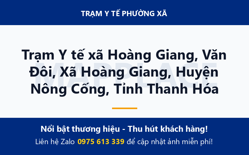 Trạm Y tế xã Hoàng Giang, Văn Đôi, Xã Hoàng Giang, Huyện Nông Cống, Tỉnh Thanh Hóa