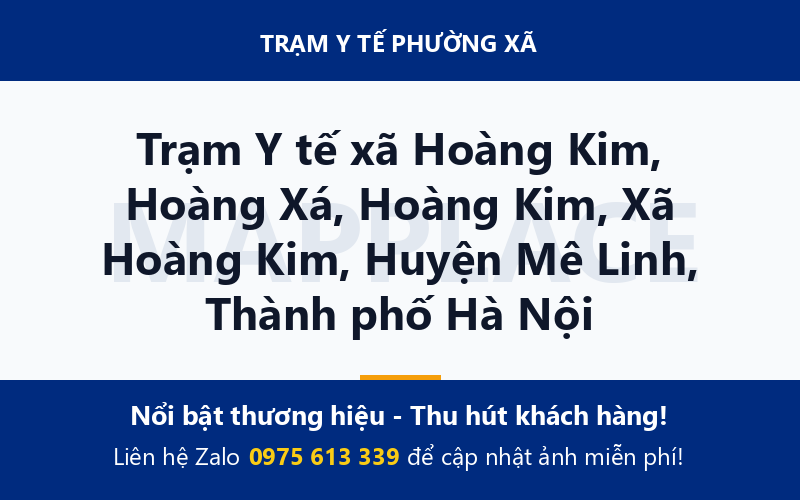 Trạm Y tế xã Hoàng Kim, Hoàng Xá, Hoàng Kim, Xã Hoàng Kim, Huyện Mê Linh, Thành phố Hà Nội