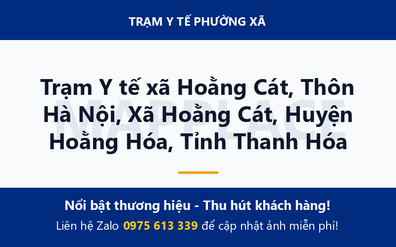 Trạm Y tế xã Hoằng Cát, Thôn Hà Nội, Xã Hoằng Cát, Huyện Hoằng Hóa, Tỉnh Thanh Hóa