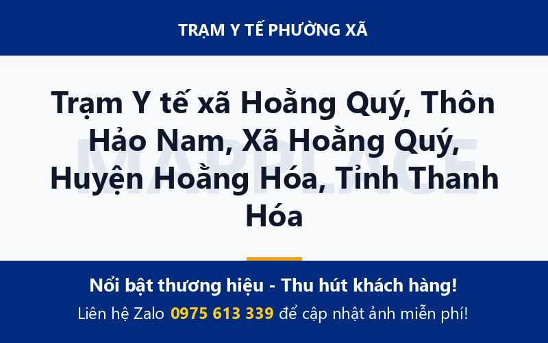 Trạm Y tế xã Hoằng Quý, Thôn Hảo Nam, Xã Hoằng Quý, Huyện Hoằng Hóa, Tỉnh Thanh Hóa