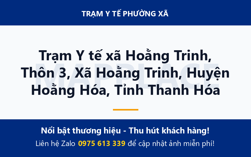 Trạm Y tế xã Hoằng Trinh, Thôn 3, Xã Hoằng Trinh, Huyện Hoằng Hóa, Tỉnh Thanh Hóa