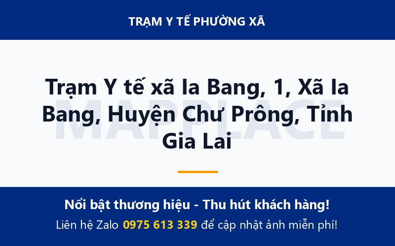 Trạm Y tế xã Ia Bang, 1, Xã Ia Bang, Huyện Chư Prông, Tỉnh Gia Lai